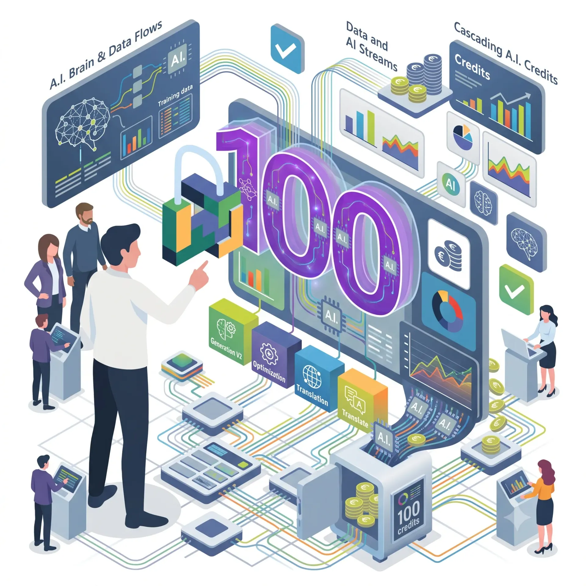 100 créditos adicionales de IA